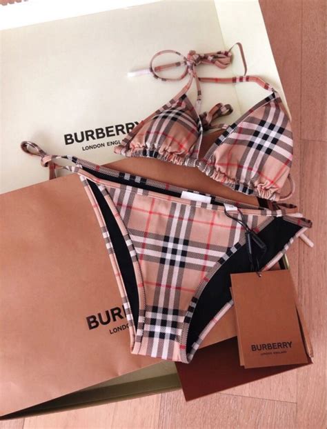 burberry swimsuit|burberry plaid bikini.